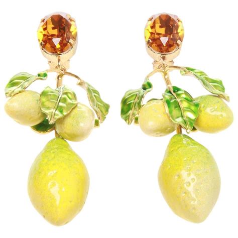 dolce gabbana lemon earrings